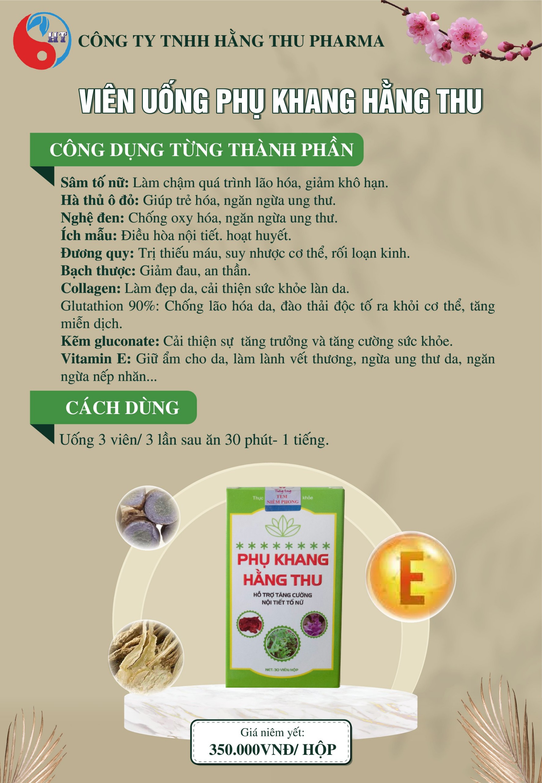 Viên uống nội tiết Hằng Thu [Có tem phiếu bảo hành chính hãng]