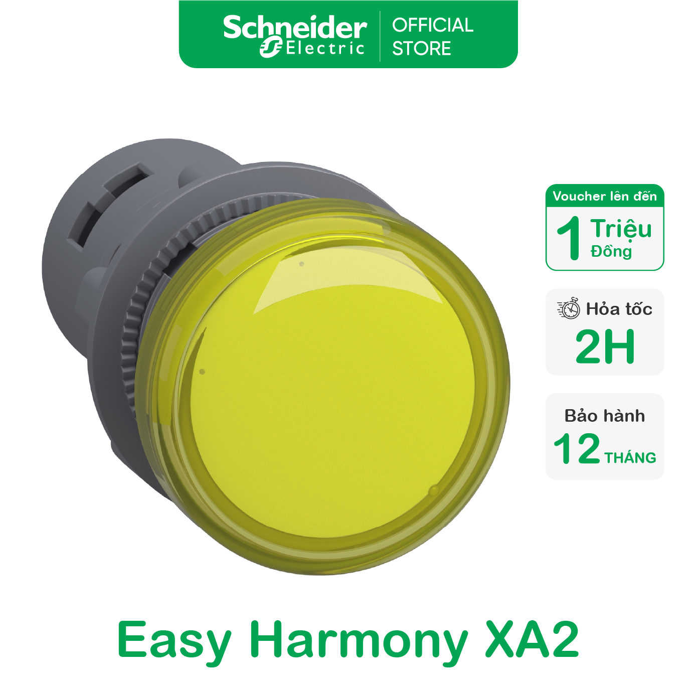 Đèn báo panel tròn - phi 22 - 220-240vac - có đèn led - schneider electric - xa2evm1lc xa2evm3lc xa2evm4lc xa2evm5lc xa2evm6lc xa2evm8lc