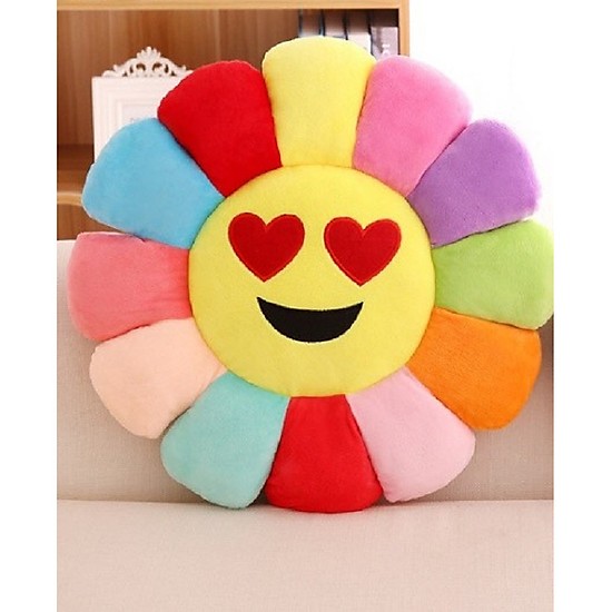 [HCM]GỐI VẢI BÔNG HÌNH HOA MẶT TRỜI 36CM