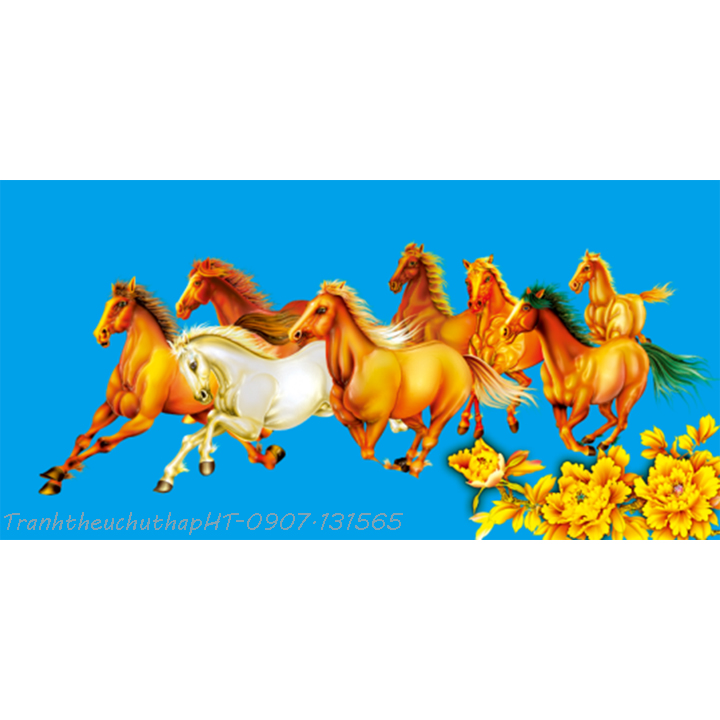 [HCM]Tranh đính đá Mã đáo thành công 150*70cm, 180*90cm - tự đính