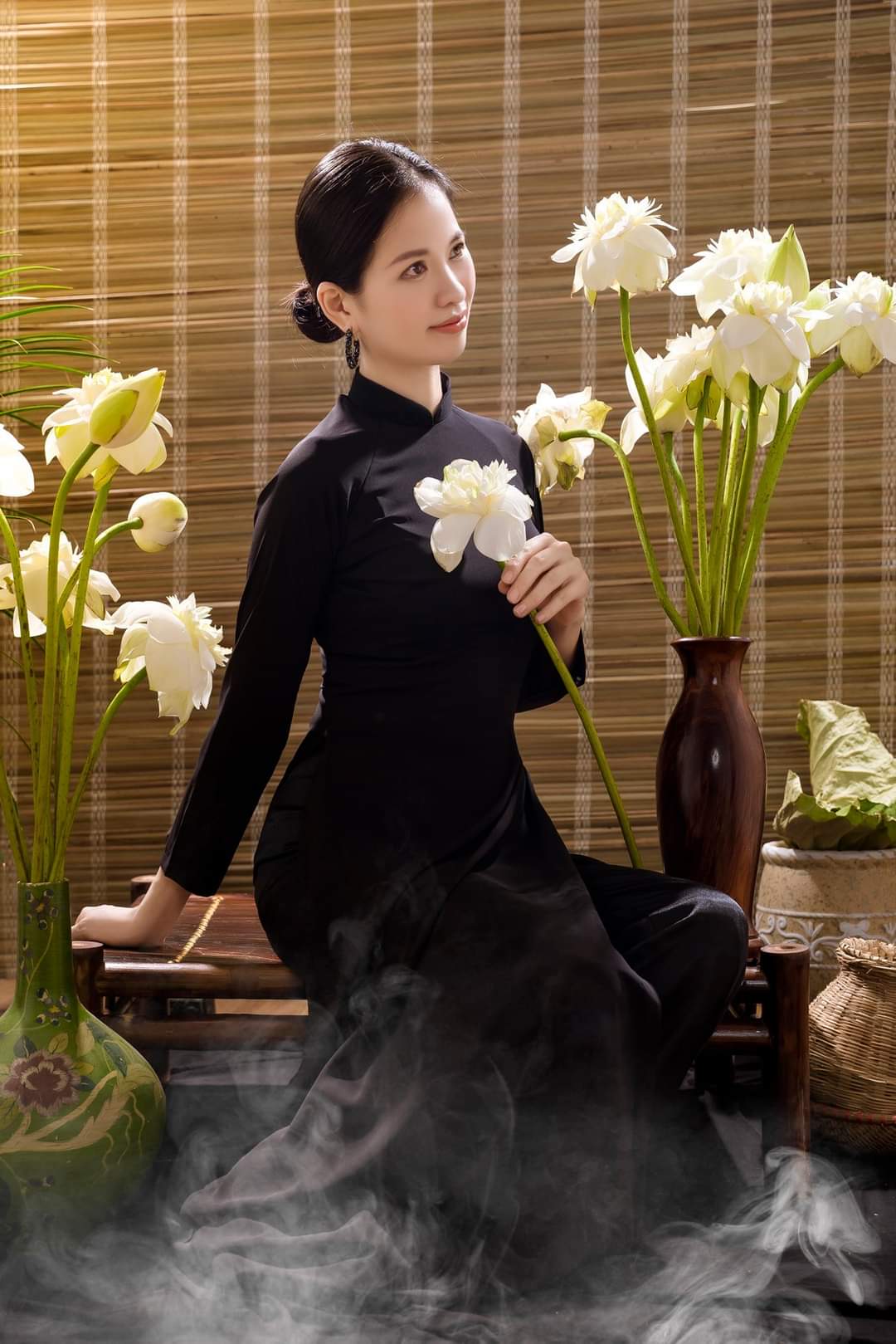 [ thanh lý ] [ ảnh thật ] [ siêu rẻ ] Thanh lý áo dài đen size S, M k quần