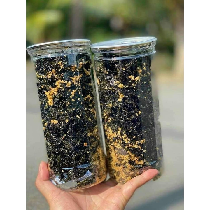 Rong Biển Sấy tỏi lon pet 200gr
