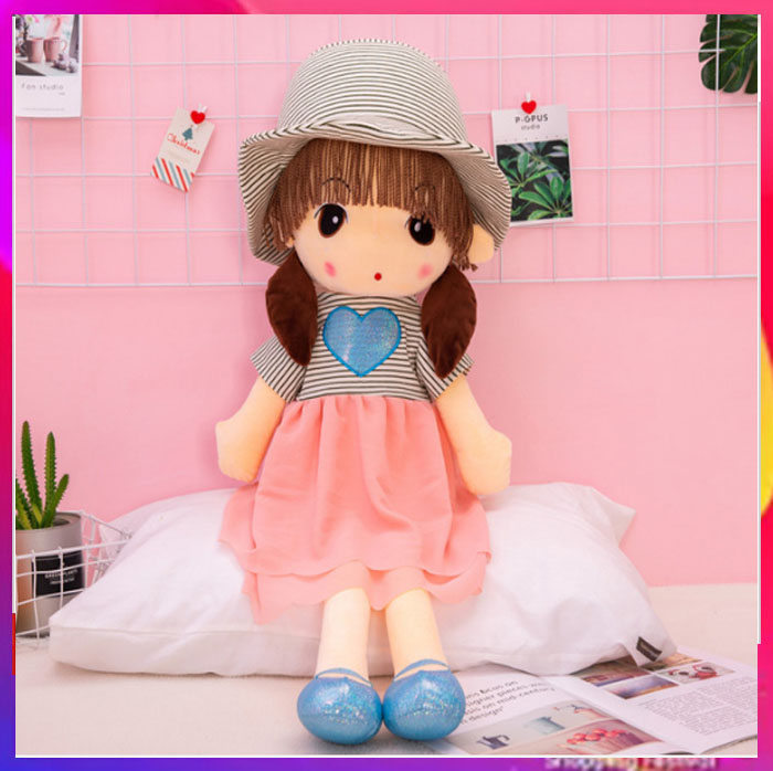 Búp bê gấu bông mũ kể 45cm đáng yêu