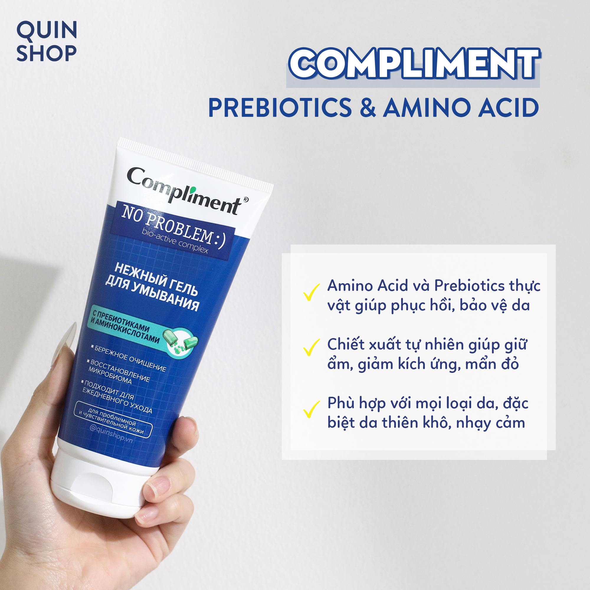 Sữa Rửa Mặt Giảm Mụn Compliment No Problem Bio-Active Complex Cleanser