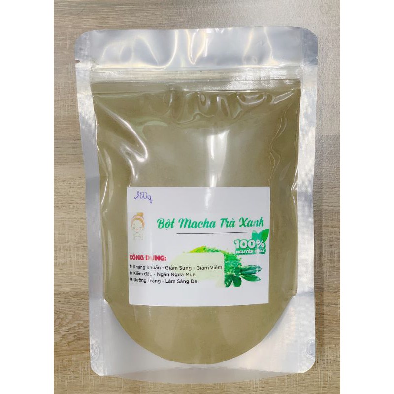 Bột Mặt Nạ Lá Trà Xanh, Yến Mạch Handmade