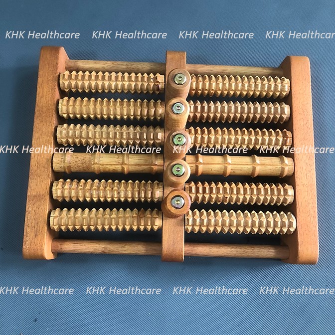 Bàn Lăn Chân Gỗ Massage 6 Hàng MIỀN NAM ( 31 X 24 X 10 Cm)