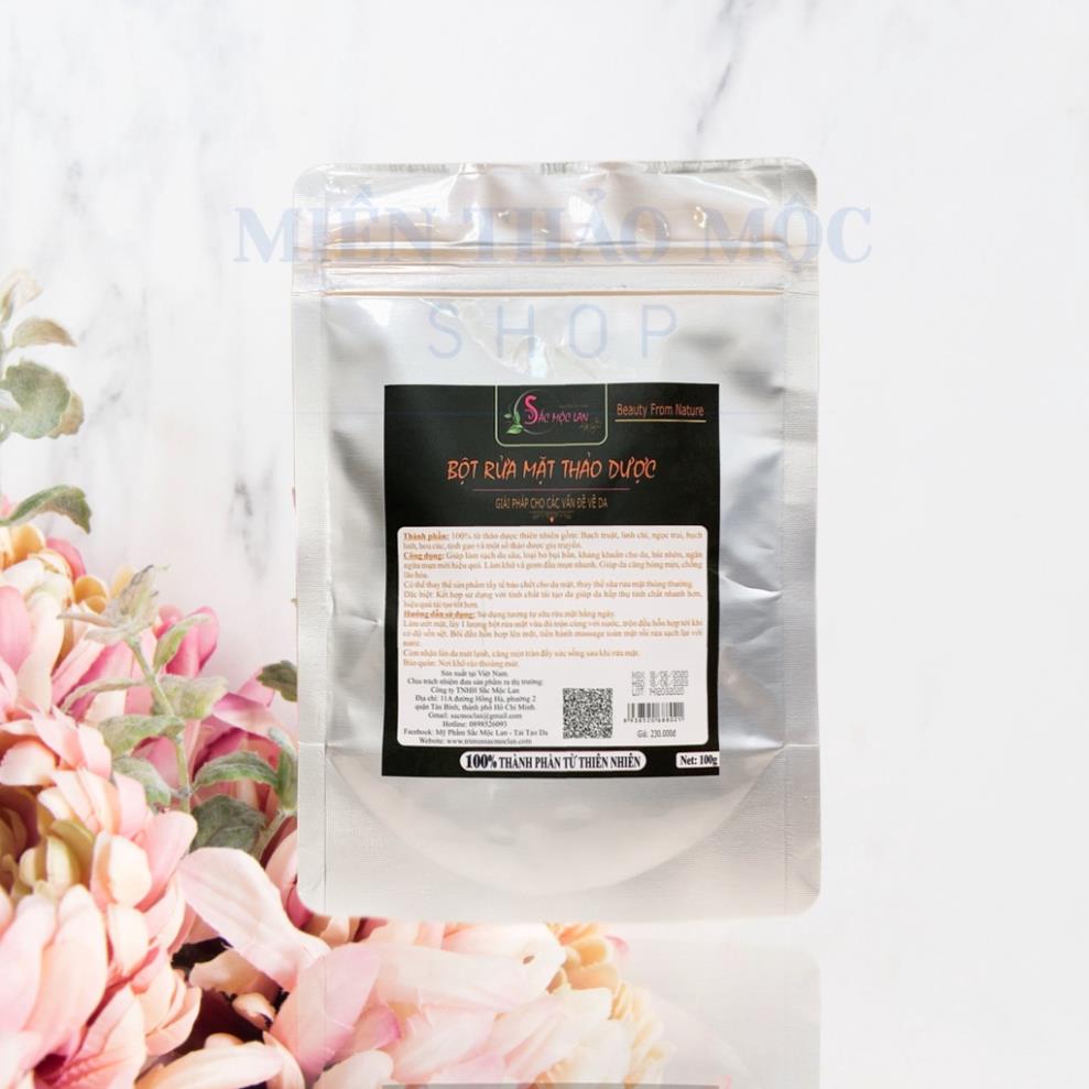 Sắc Mộc Lan-Bột rửa mặt Sắc Mộc Lan cho làn da sạch mụn