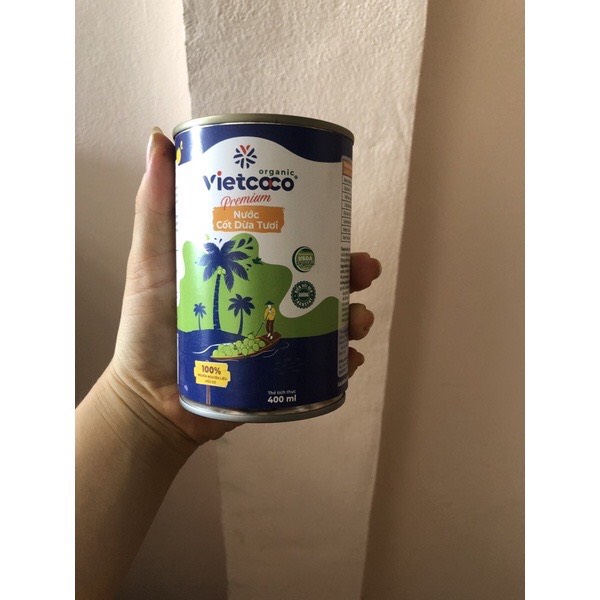 Cốt Dừa Organic Vietcoco Lon 400g