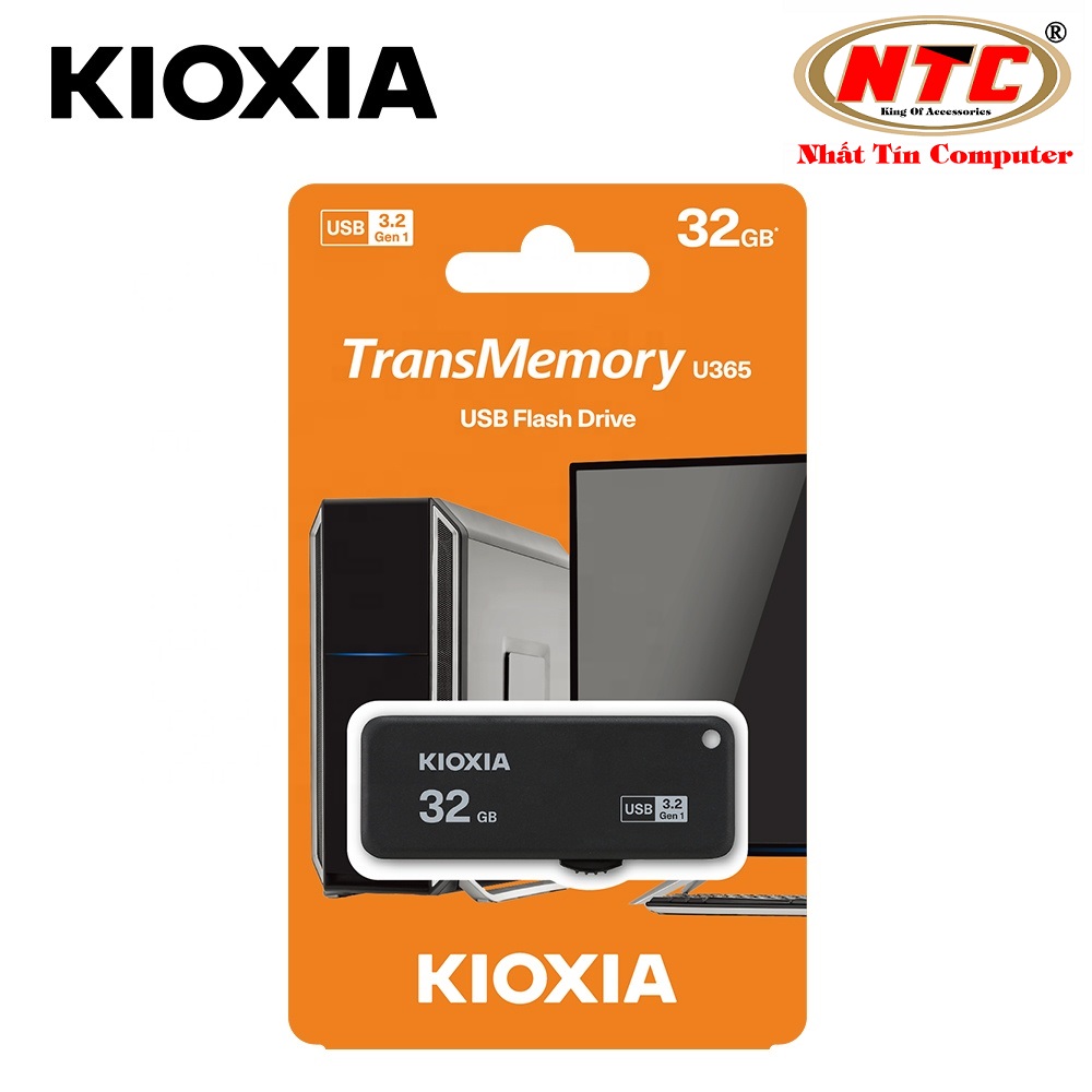 USB 3.2 Gen 1 Kioxia TransMemory U365 32GB 150Mb/s (Đen) - Formerly Toshiba Memory - Nhất Tín Computer