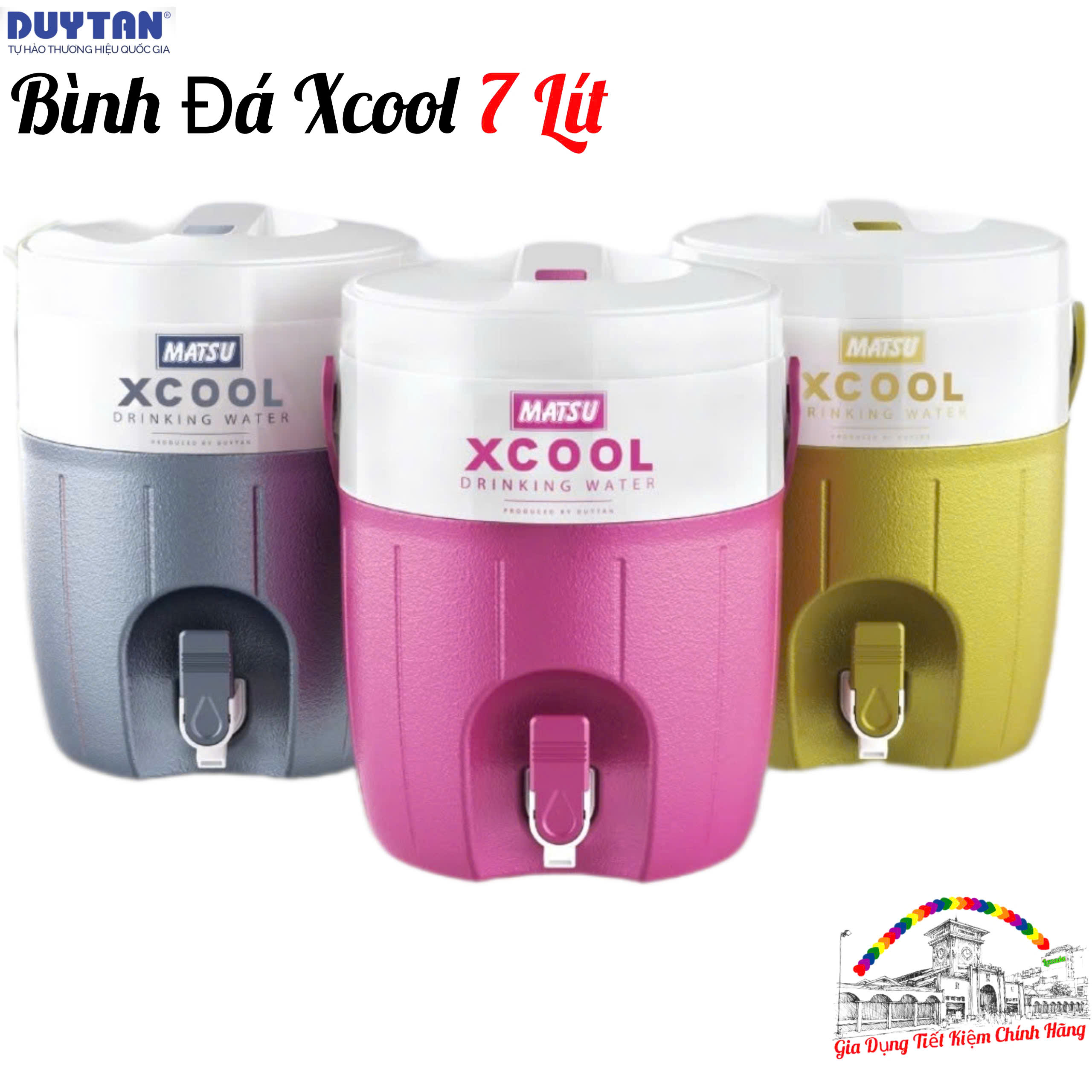 [HCM]Bình đá giữ nhiệt xcool 7 Liter - DUY TÂN - Gia Dụng Tiết Kiệm Chính Hãng