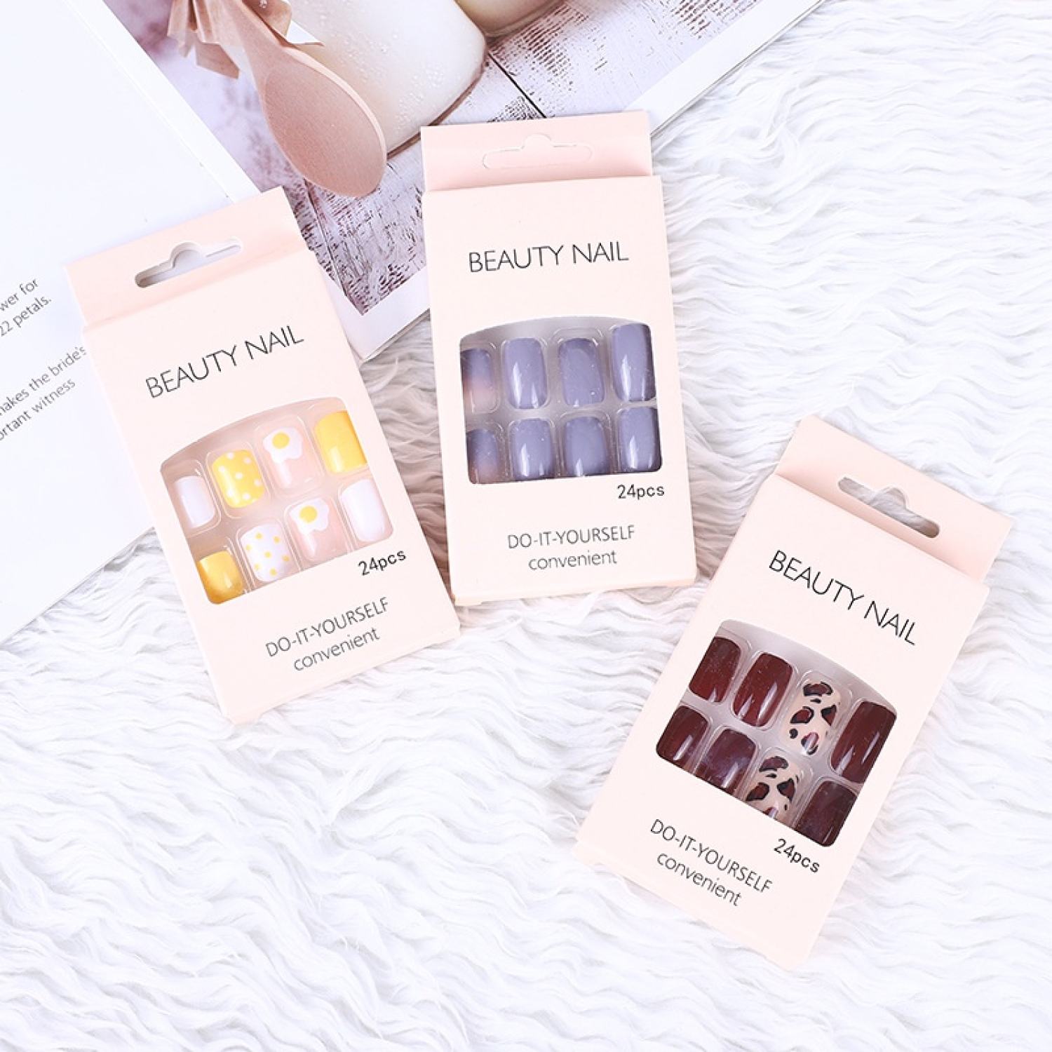 Móng Tay Giả FAST NAIL 24 Móng Giả Nail Box Kèm Keo