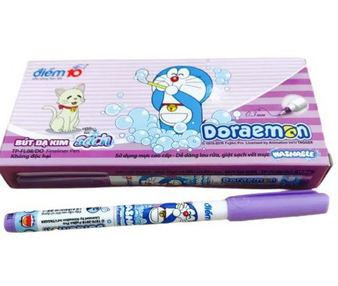 Bút lông kim Doraemon Điểm 10 TP-FL08/DO mực Tím - 1 cây