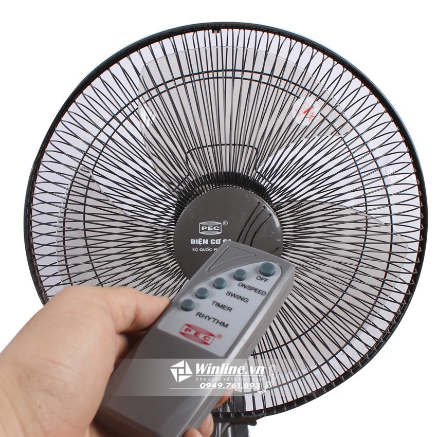 Quạt treo tường điều khiển điện cơ 91 kiểu mới qtt-đka