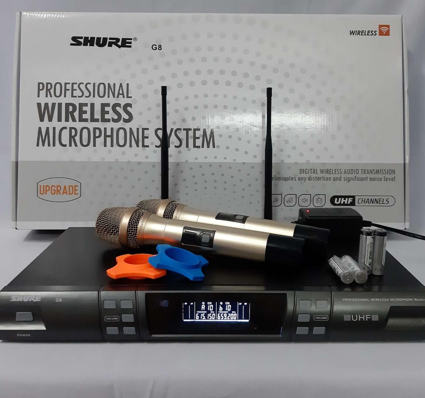 MICRO KHÔNG DÂY SHURE G8, MICRO SHURE CHUYỂN TẦN SỐ.