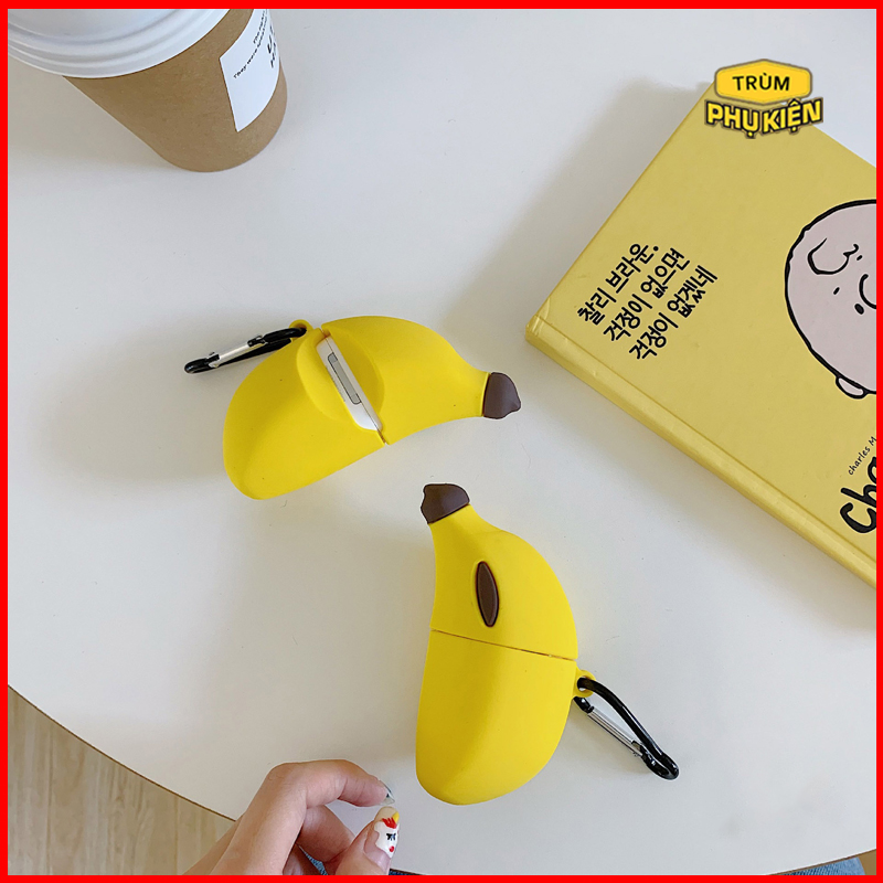 ☘️ Case Airpods ☘️ Vỏ bao airpod 1 2 silicon đựng tai nghe không dây i11 i12 ... sang chảnh Chuối Kute