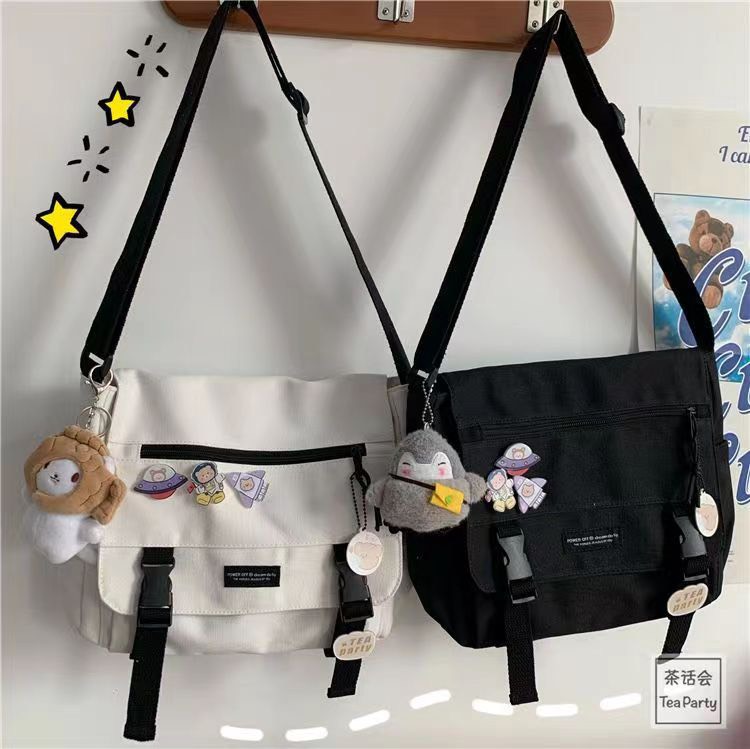 Túi đeo chéo unisex size lớn nhiều ngăn vừa A4 đi chơi đi học BS001