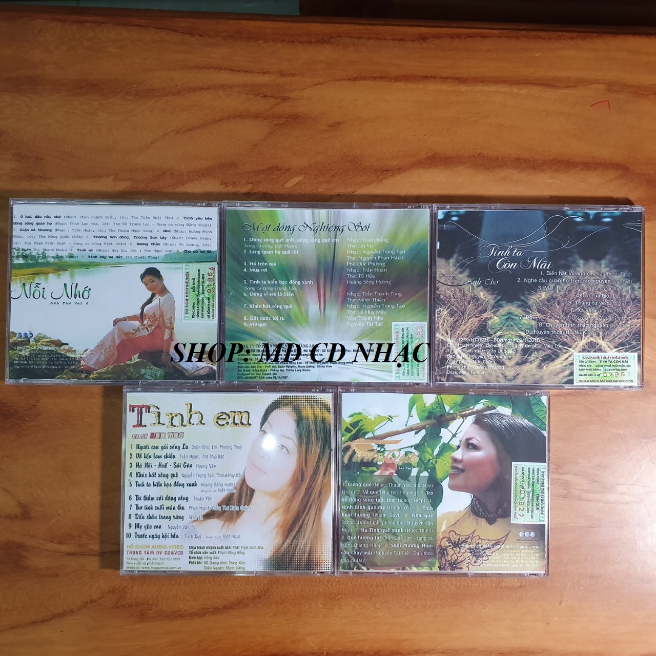[MDCD] Bộ 5 Đĩa CD Anh Thơ tuyển chọn