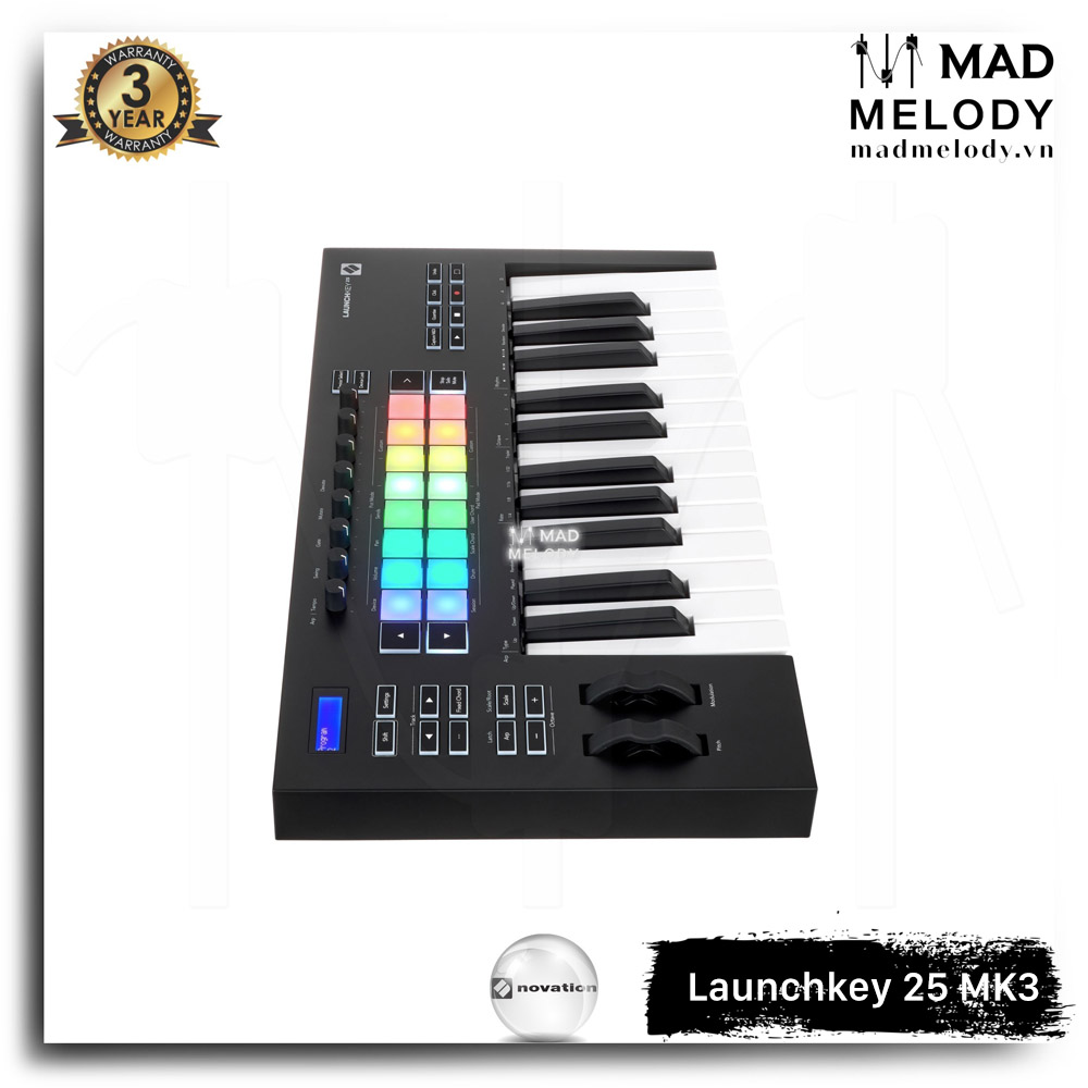Novation Launchkey 25 MK3 USB MIDI Controller [đàn soạn nhạc 25 phím Launchkey thế hệ 3 mới nhất NEW]
