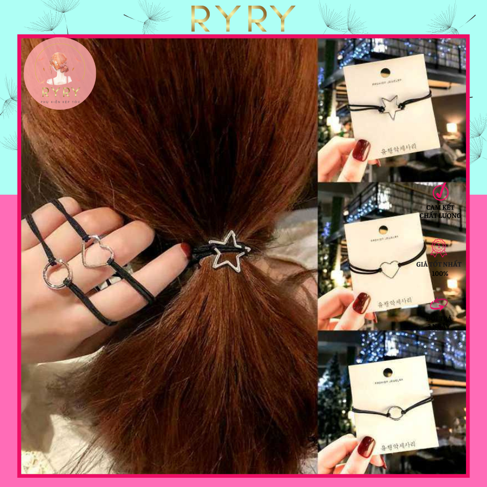Dây Cột Tóc Ngôi Sao Đơn Giản Cho Nữ
