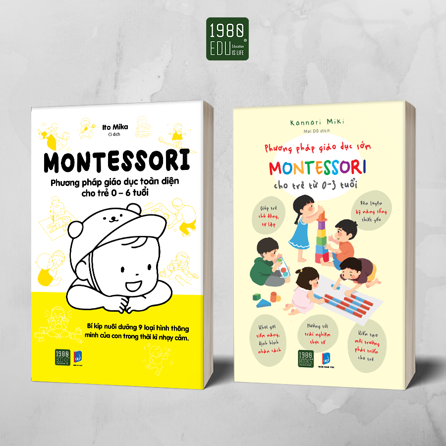 Sách - Combo Montessori Phương Pháp Giáo Dục Toàn Diện Cho Trẻ 0-6 Tuổi Phương Pháp Giáo Dục Sớm Montessori Cho Trẻ 0-3