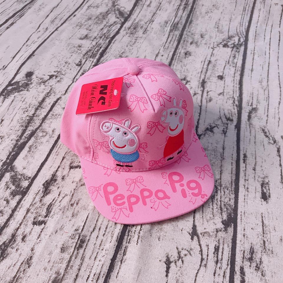 Nón Snap Heo Peppa Thêu Siêu Dễ Thương (Hồng)