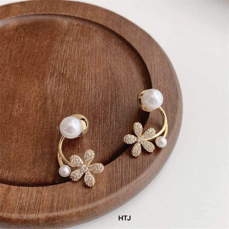 Real pearl earrings freshwater coordinating lacing cotton silver Ta Si Gold if want to change bead Pearl message for shop