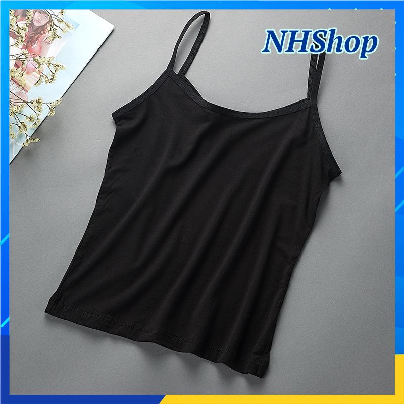 Áo 2 dây cotton dáng dài co giãn thoáng mát - Áo 2 dây mặc nhà - NHShop