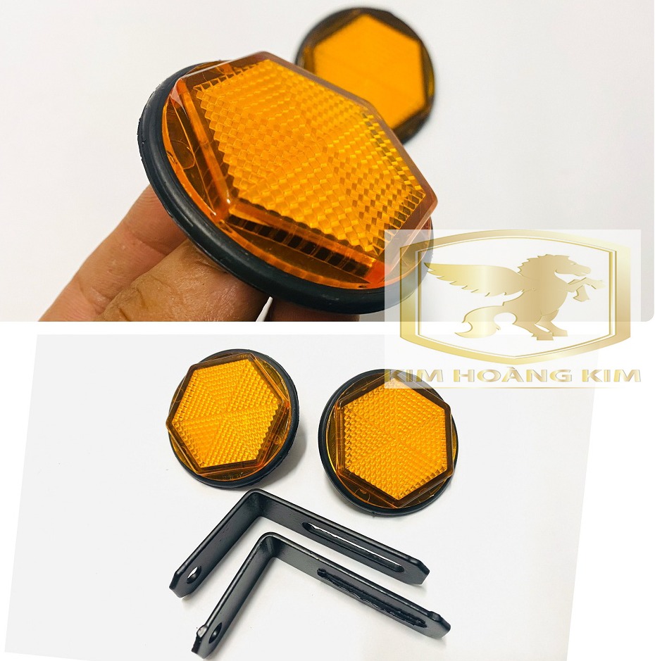 Cặp mắt mèo phản quang Lục Giác gắn biển số xe máy các loại
