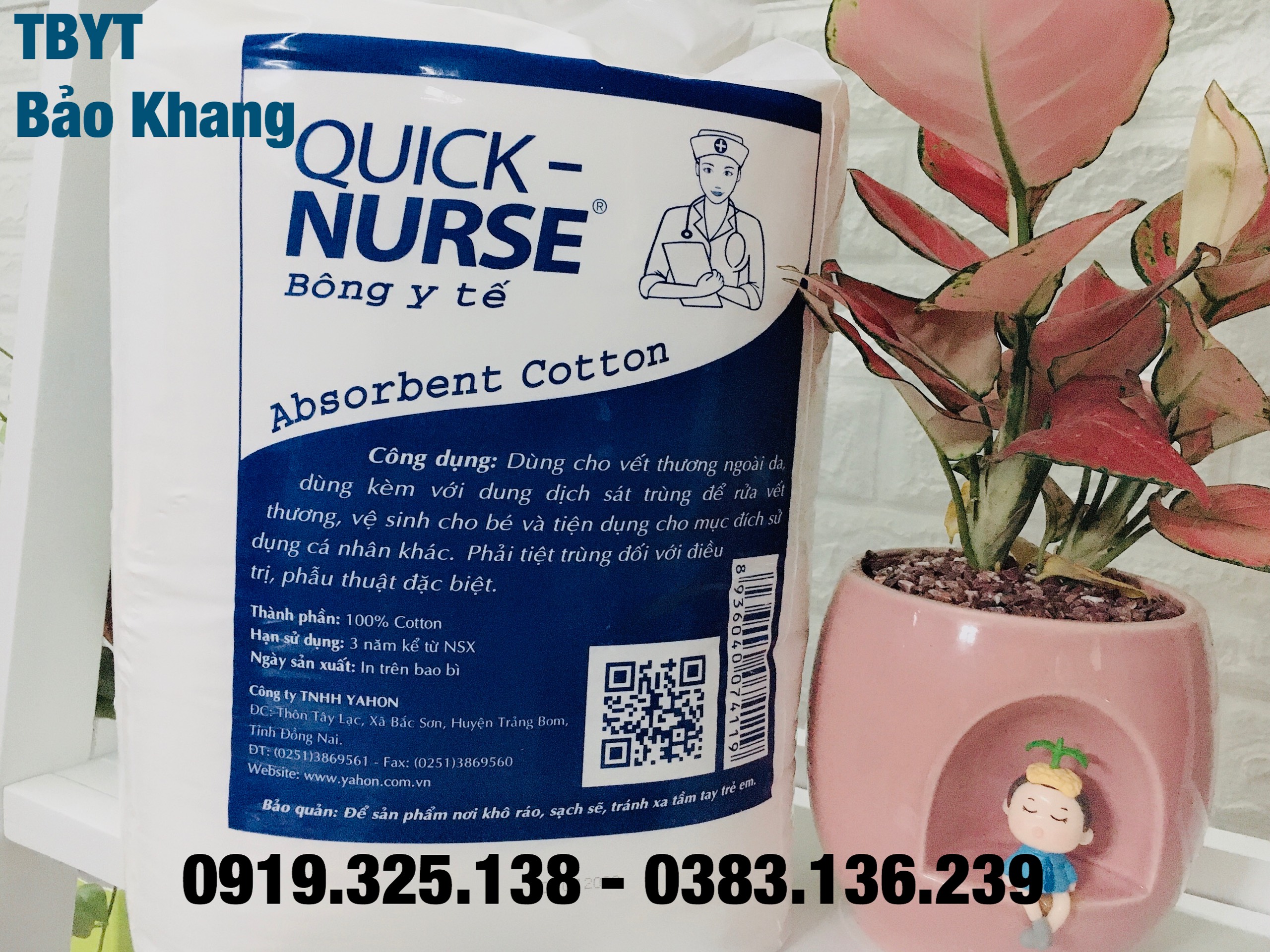 Bông gòn y tế Quick-Nurse 500g