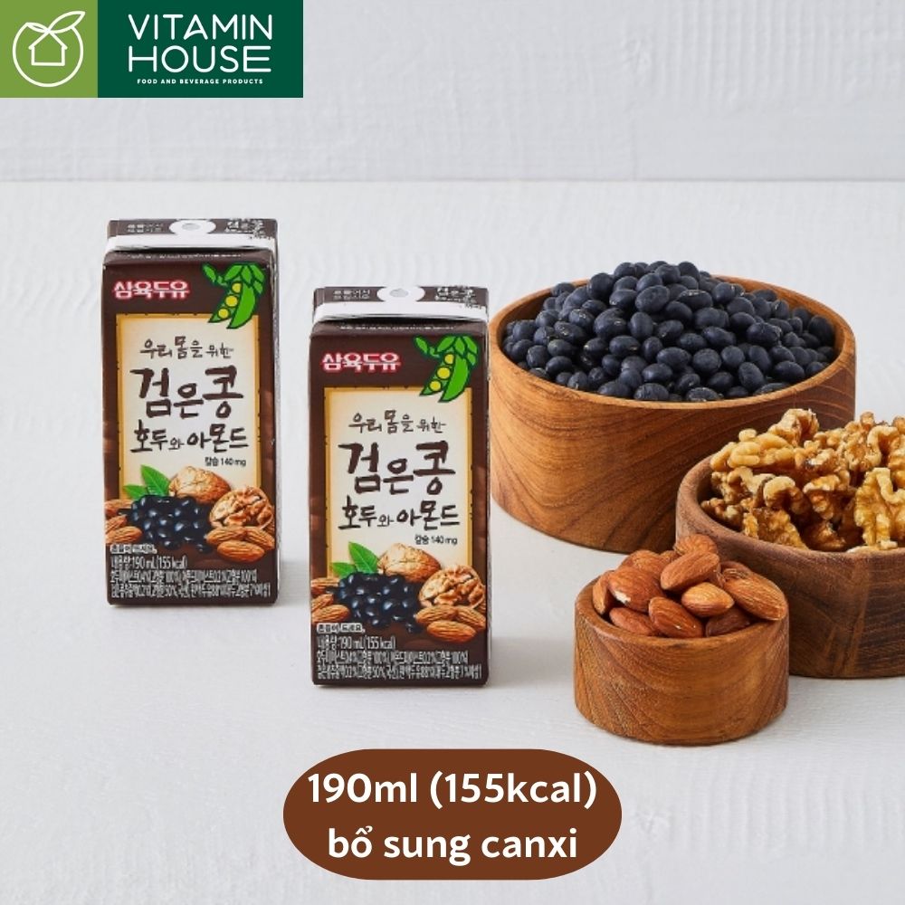 Sữa Óc Chó Hạnh Nhân Đậu Đen Hàn Quốc 190ml