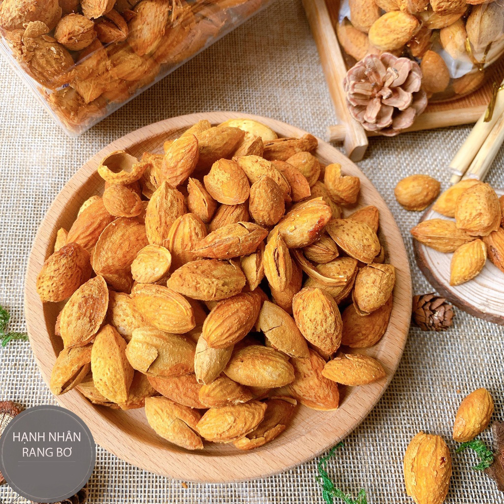 Hạnh nhân rang bơ còn vỏ nhập Mỹ 500Gr