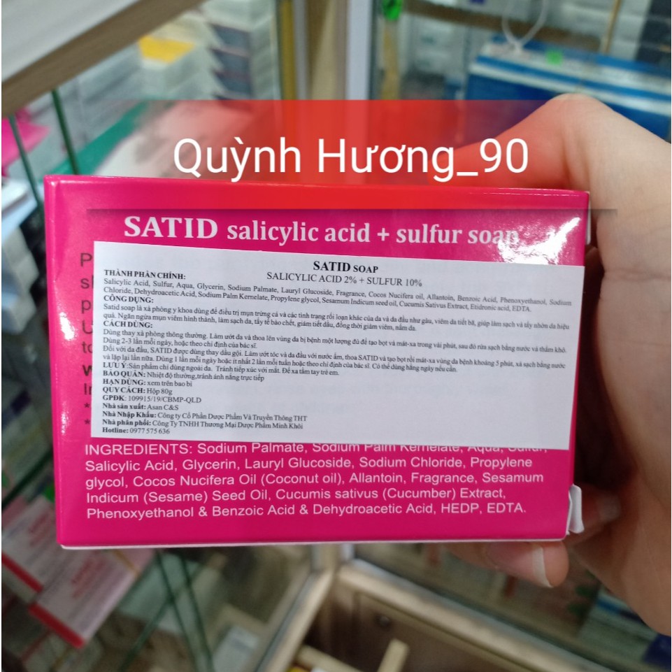 SATID 80g xà phòng giúp làm sạch da