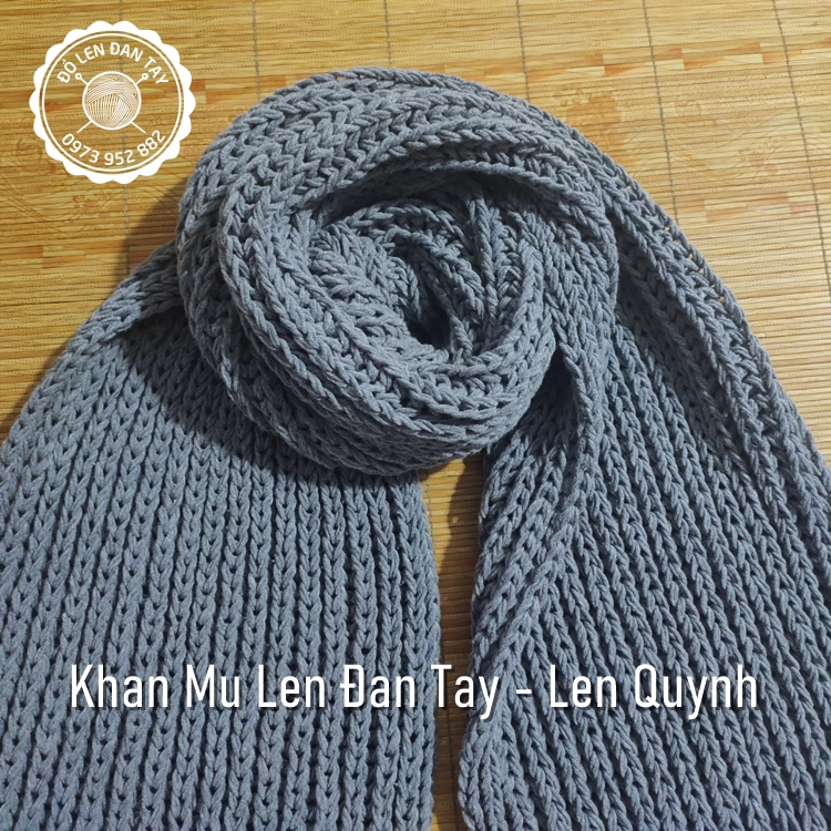 Khăn len đan tay cốt ăng lê mềm mại, ấm áp