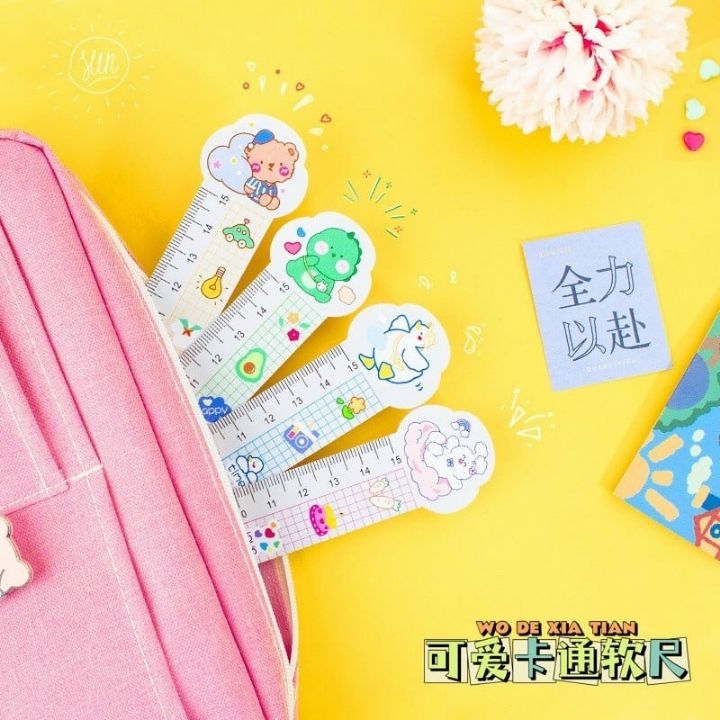 Thước Kẻ Mica Dẻo Hình Thú Cho Học sinh