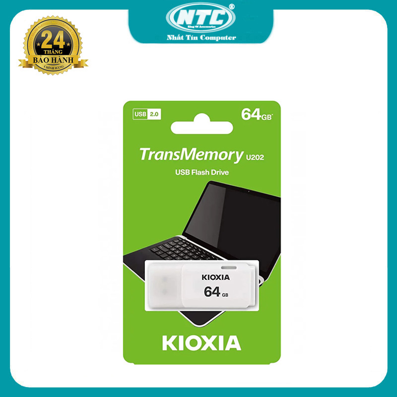 USB 2.0 Toshiba / Kioxia U202 dung lượng 16GB / 32GB / 64GB (Trắng) Nhất Tín Computer