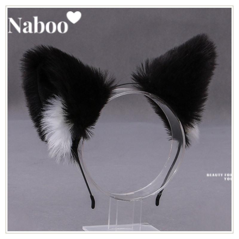 Cài tai Cáo lông mềm tai 2 màu xinh xắn, bờm tóc tai cáo xinh xắn, cài tóc cosplay