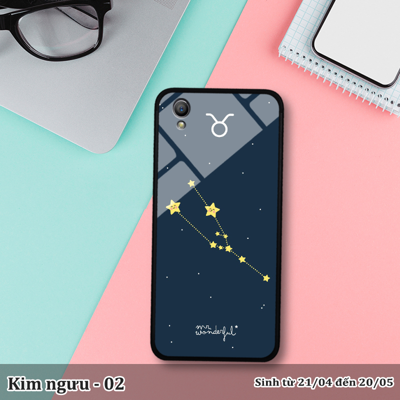 Ốp kính Oppo A37 in cung hoàng đạo