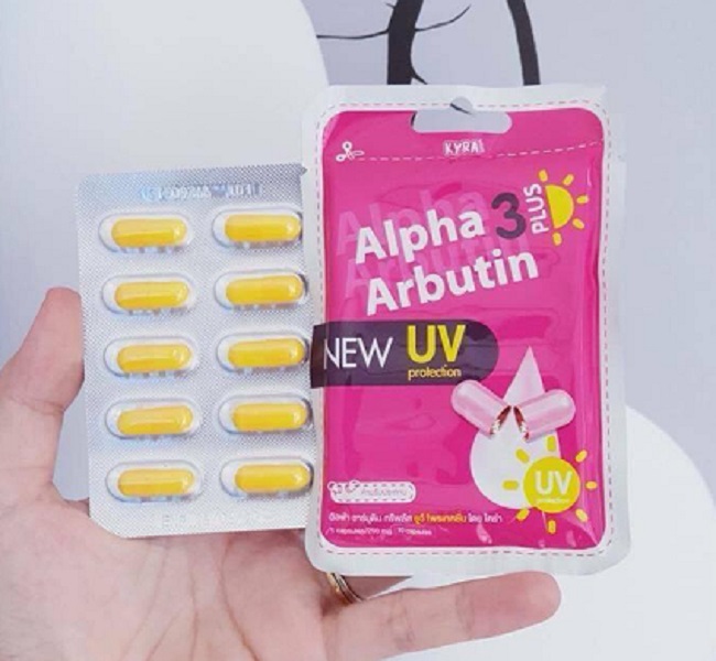 [ Hiệu Quả Cao ]Viên Bột Kích Trắng & Chống Nắng ALPHA ARBUTIN 3 Plus NEW UV