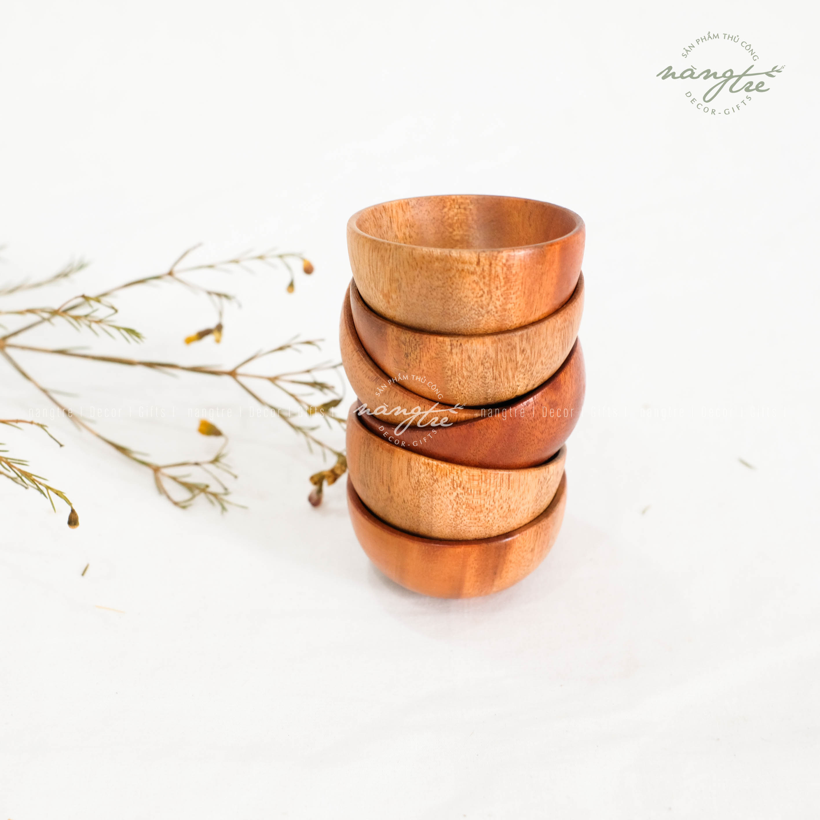 CHÉN GỖ BÁT GỖ MINI -CHÉN CHẤM GIA VỊ - HÀNG VN