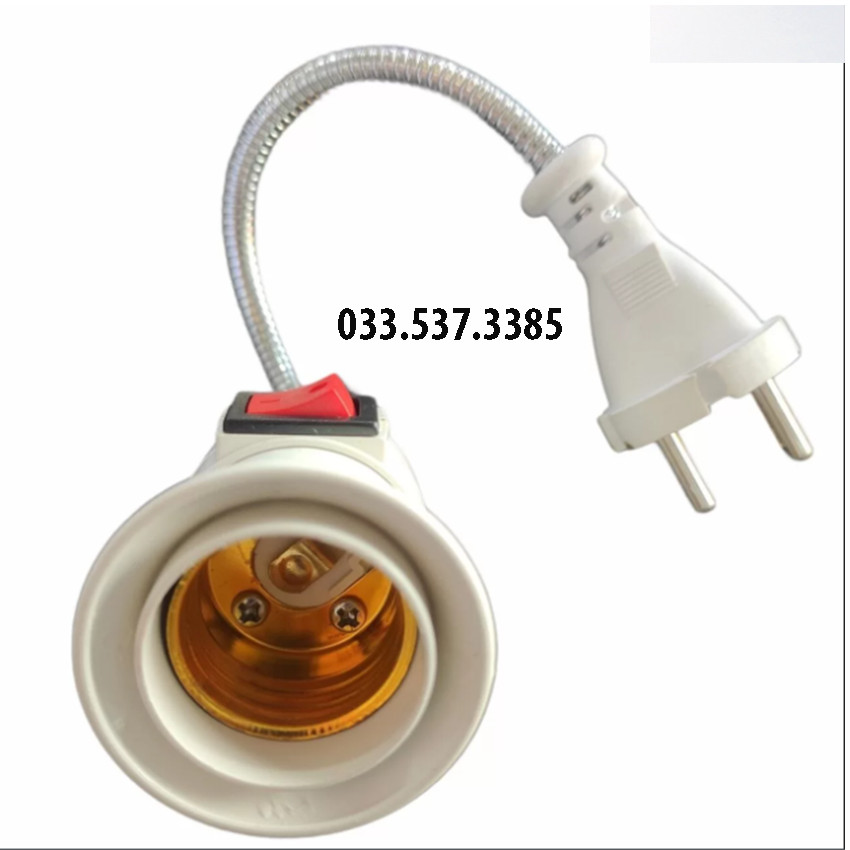 Đui đèn vặn lò xo, đui công tắc bẻ cong 360 độ