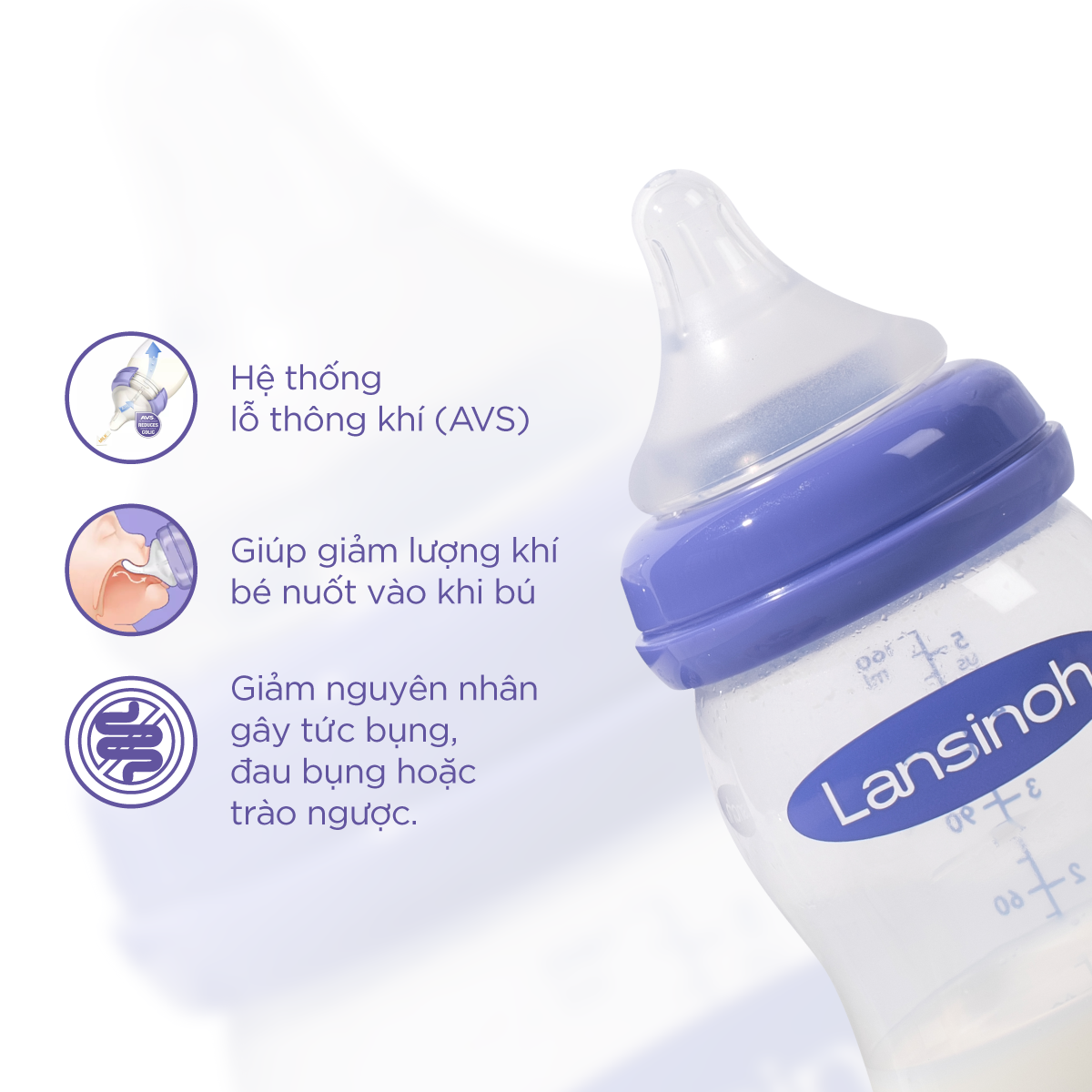 Combo 2 Núm Ti Cổ Rộng Siêu Mềm Lansinoh Size M