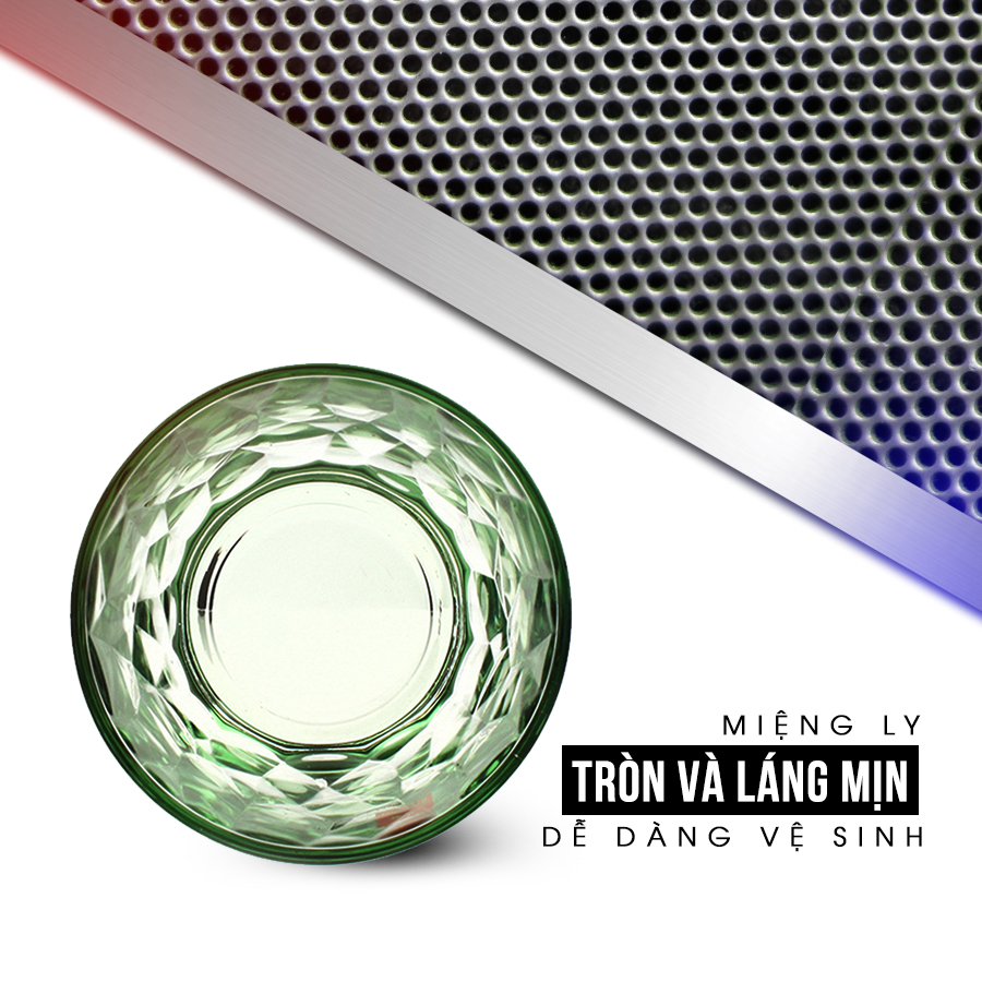 [ĐỦ MÀU - ITALIA] Bộ 6 Ly thủy tinh Diamond 30cl - 47cl (Bormioli Rocco)