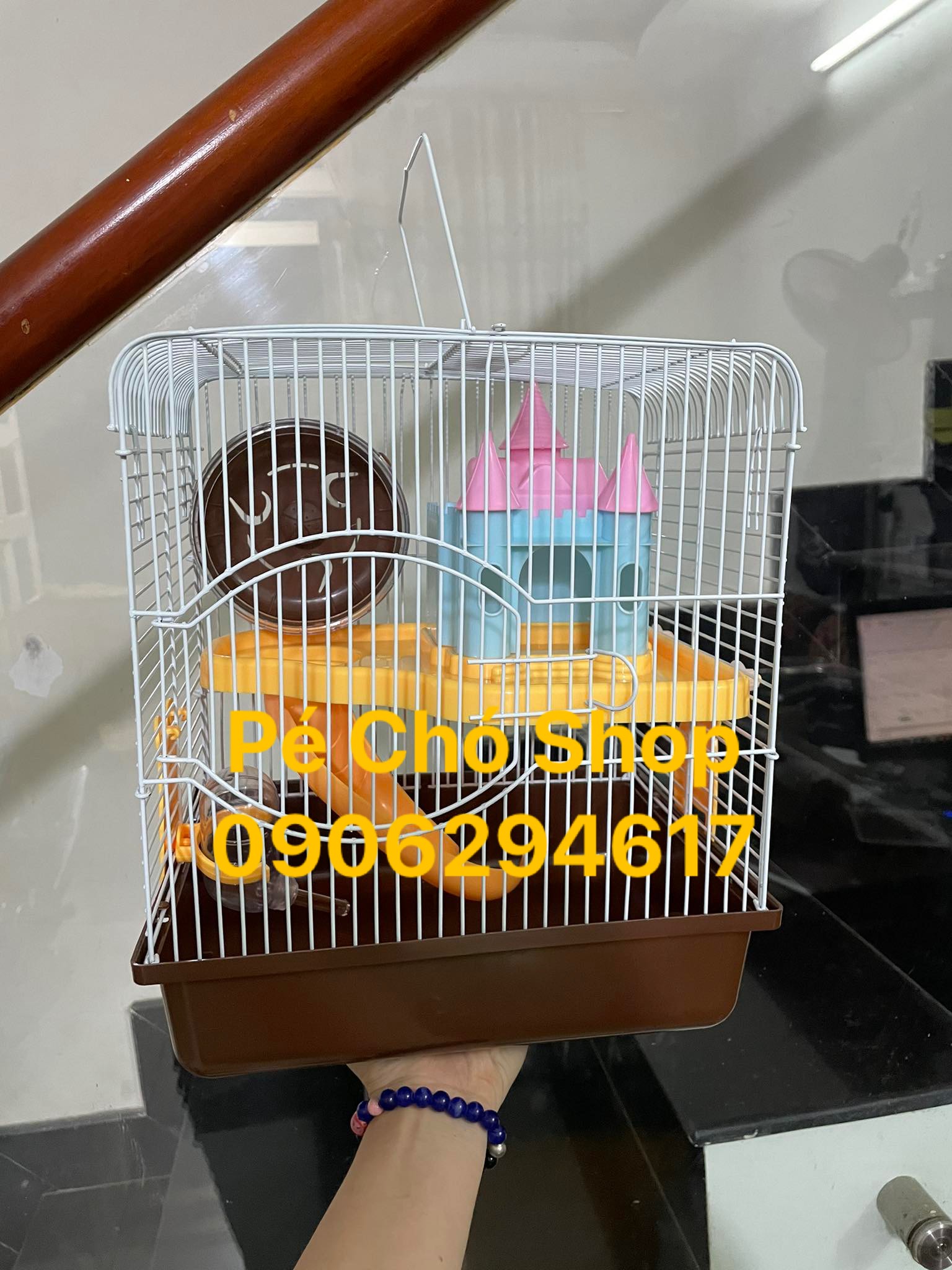 [HCM]Lồng hamster Lâu Đài 1 tầng hamster size d27r21c30