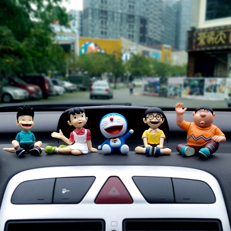 【Set 6 Mô Hình Doraemon Trang Trí Xe Hơi