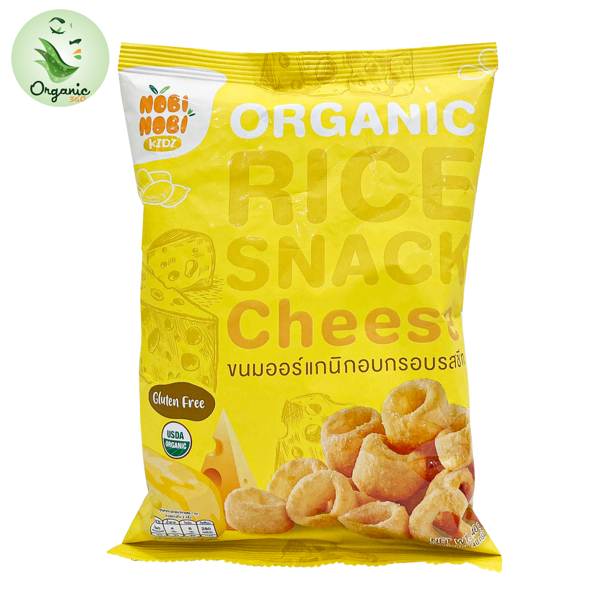 Nobi Nobi organic rice snack traditional chocolate cheese flavor 40g