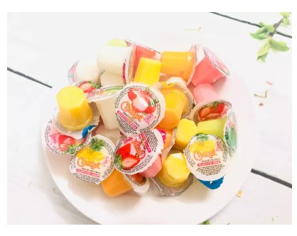 gói 100gr thạch sữa chua hủ  lớn