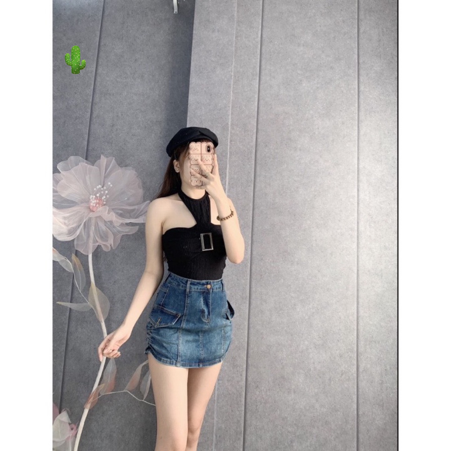 🍒🍒🍒 🌵🌵🌵 Áo yếm phối khoen (có mút) kiểu croptop pc