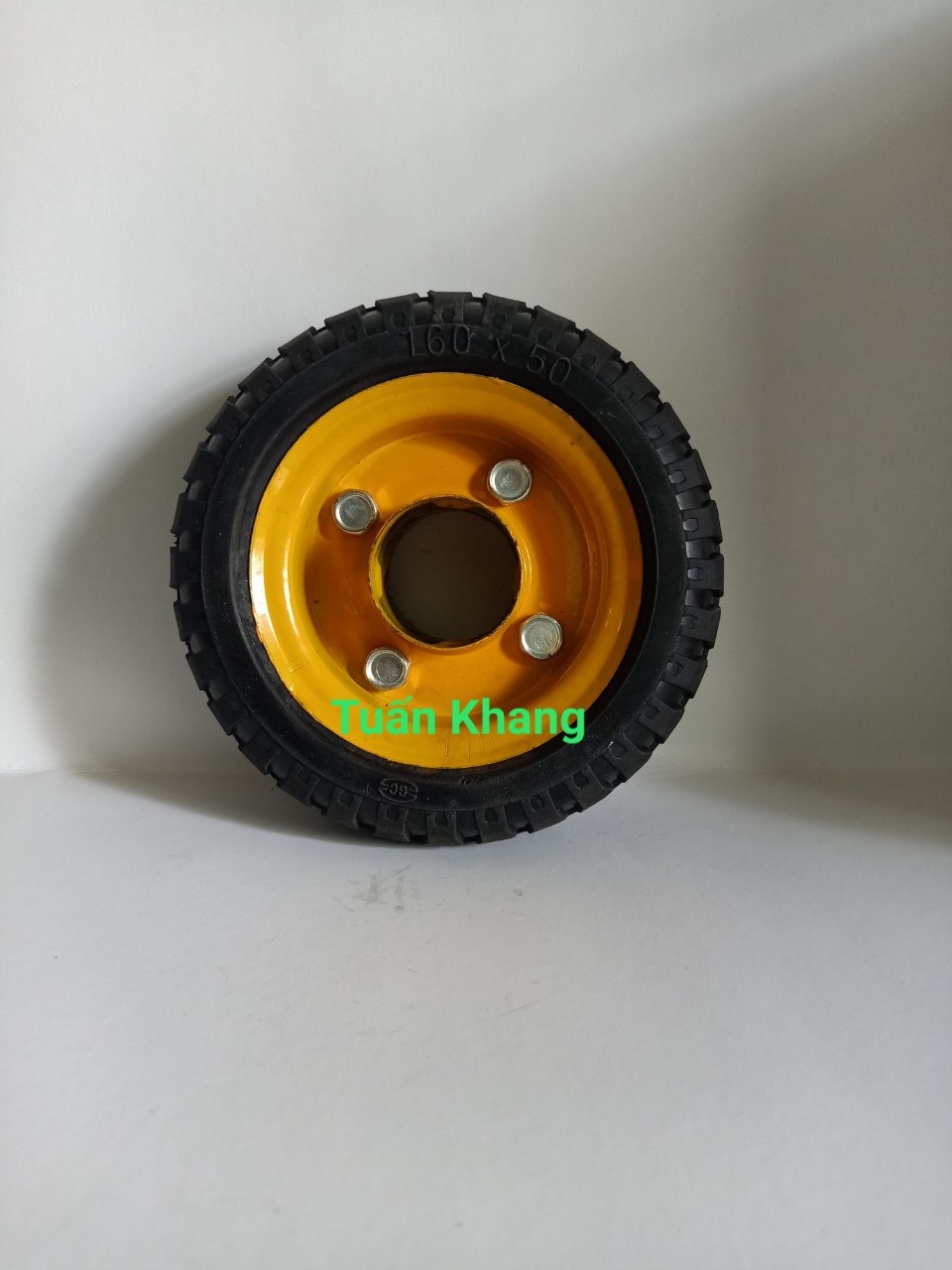 Bánh xe 160x50mm cao su đẩy êm nhẹ