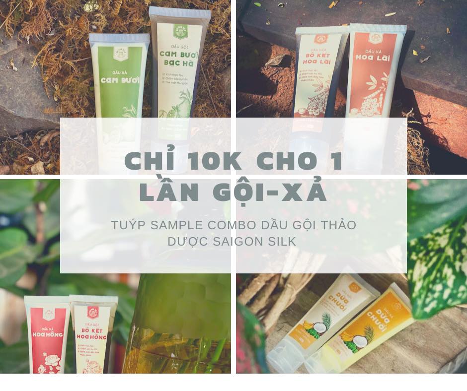 Bộ sưu tập Sample Gội Xả SAIGONSILK 50ml