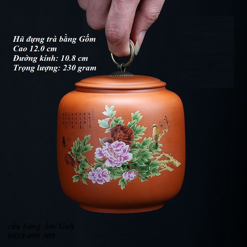 Hũ, Bình đựng trà bằng gốm (cỡ lớn, rất khít)